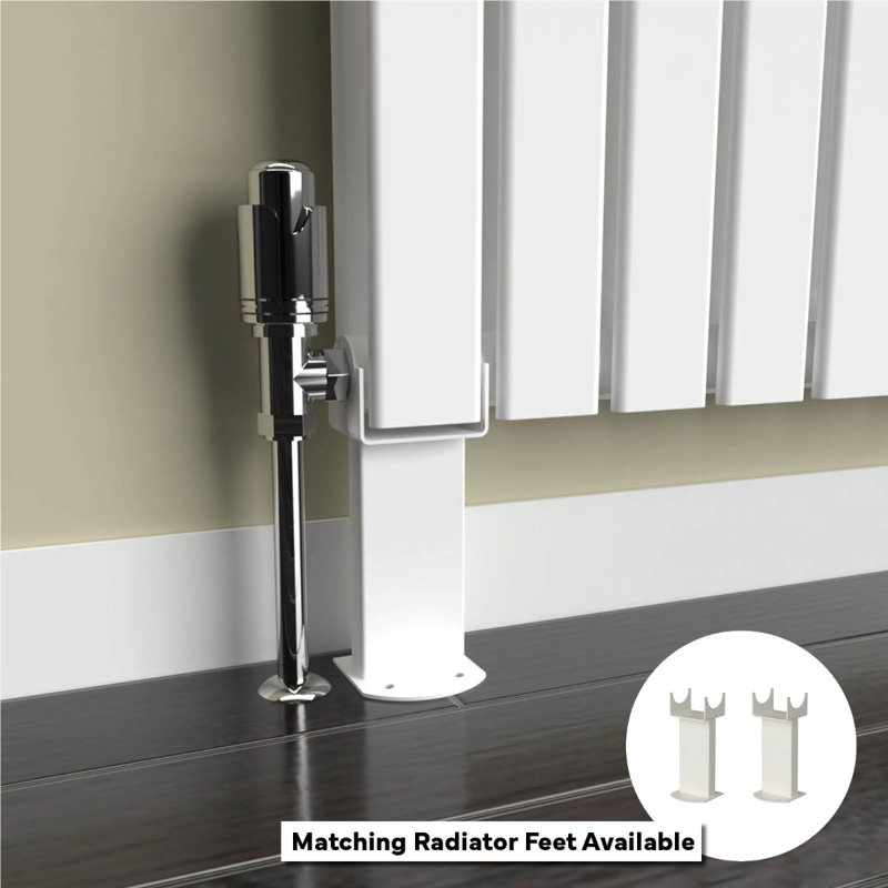 Designer Radiator, White, 23cm H x 30cm W x 3cm D
