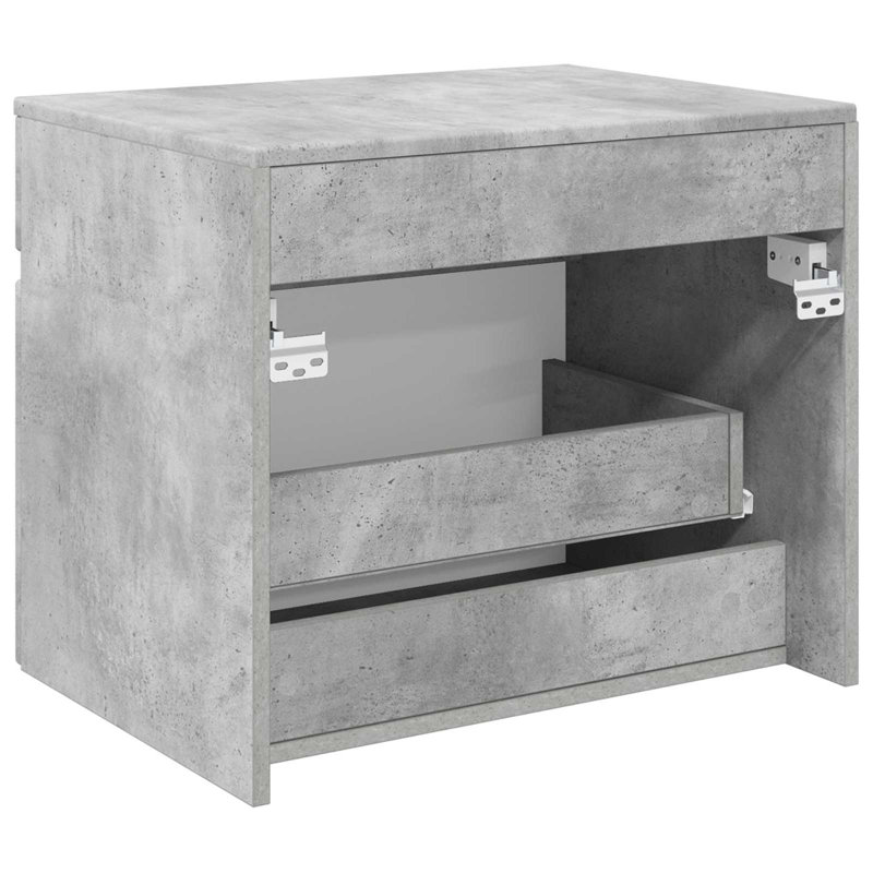Engineered Wood Bathroom Cabinet, Concrete Grey