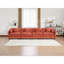 Canapé Cloud 4 places, canapé modulaire moderne pour le salon, coussin rembourré à double couche confortable, tissu chenille respirant