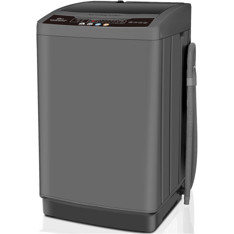 Nina Ancheer Machine à laver portative à haut rendement avec verrou de sécurité pour enfants, laveuse compacte 17,8 lb avec pompe de drainage pour appartement, gris