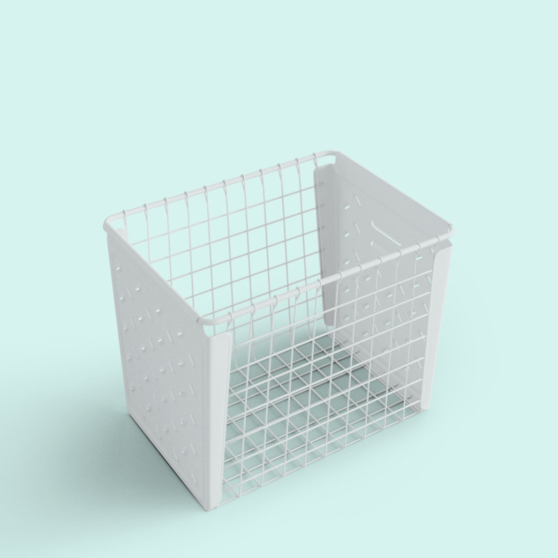 Panier en métal Juliana, Blanc