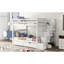Full Over Bunk Bed In White, 6 Drawers And Shelves For Book Storage, Staircase With Divisible Design Space Organization Bed, White Finish, Efficient Utilization, Solid Safe Upper Exit