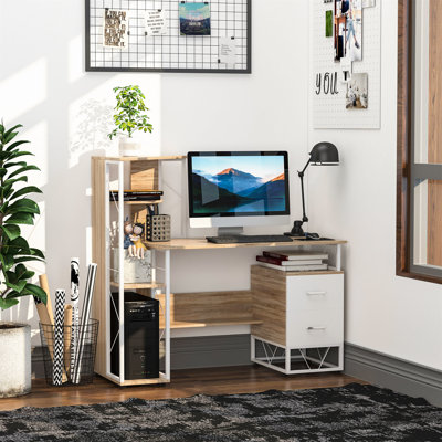 Alysheeya Metal Base Computer Desk