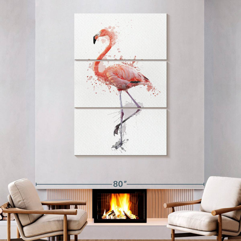 Flamant rose Brampt, H 74 po x l 48 po