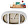 68.5" Streamline Soaking Glossy White Freestanding Tub and Tray With Internal Drain