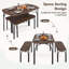 Ensemble de table de salle à manger 17 pièces 3 pièces 48 "pour 4 tables rectangulaires et 2 bancs avec structure en métal 17 Stories