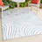 Maribo High-Low Abstract Groovy Striped Light Blue/Ivory Indoor/Outdoor Rug-32336132