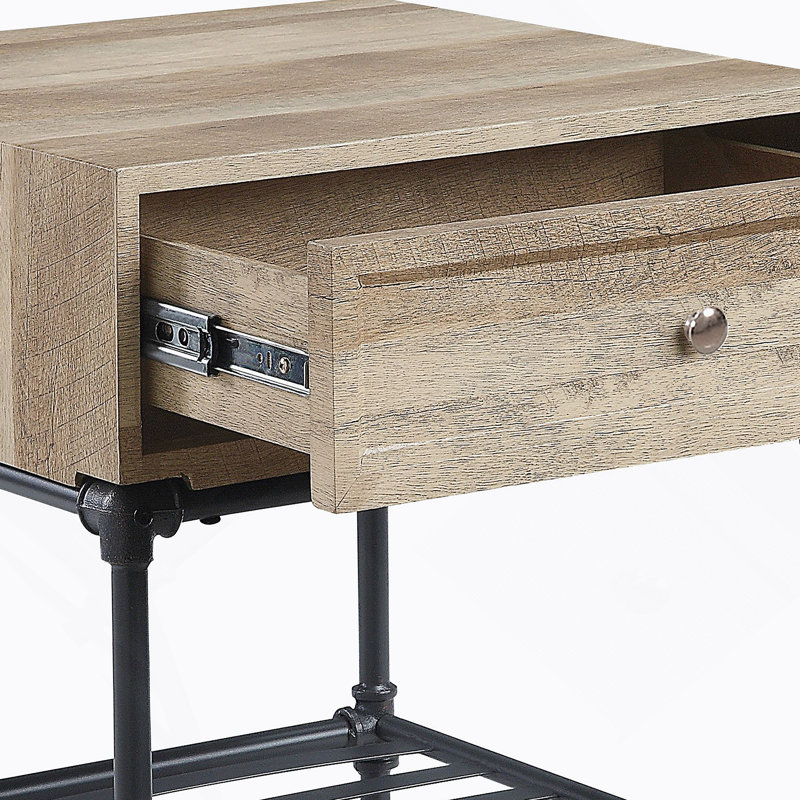 Table de bout Brantley Oak & Sandy Gray