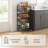 5-Tier Kitchen Storage Cart With Pull-Out Baskets, Rolling Trolley With Wheels, Handle