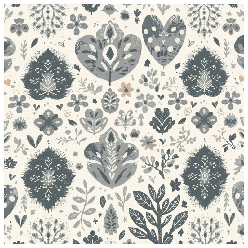 Tapis de bain à motif floral, L 34 po x L 21 po