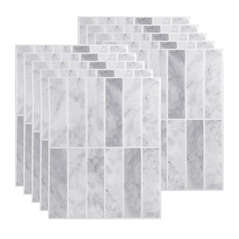 Dosseret en gel auto-adhésif en marbre, L 11,5 po x l 9 po (ensemble de 10)