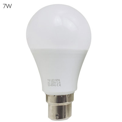 60W Equivalent A60 BA22d/Bayonet Cap 3500K LED Bulb