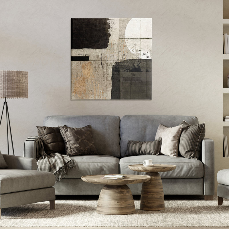 «Rustic Neutral Shapes», art mural par Susan Jill, H 30 po x l 30 po