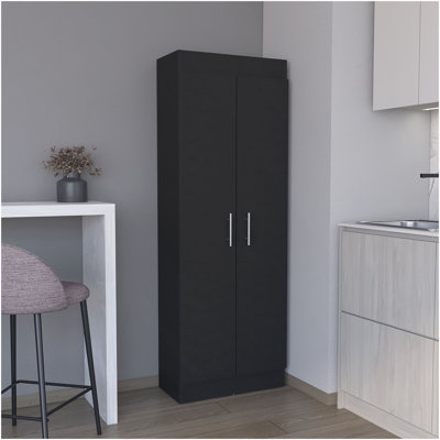 Pantry Cabinet Clinton, Kitchen, Black