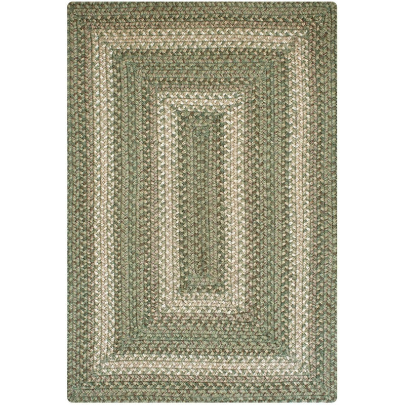 Tapis vert sauge en jute tressé Damal, Rectangle 8 pi x 10 pi