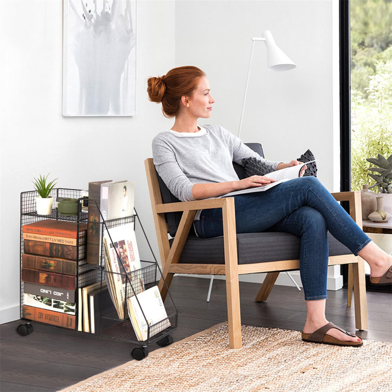 47 cm H x 23 cm W Etagere Bookcase, Black