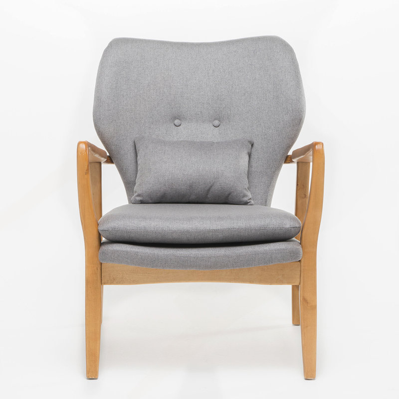 Fauteuil capitonné à quatre pieds, idéal pour de multiples usages, design simple et classique pour divers styles de décoration