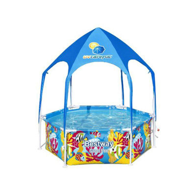 Steel Round Frame Set Pool 51cm H x 183cm W x 183cm L