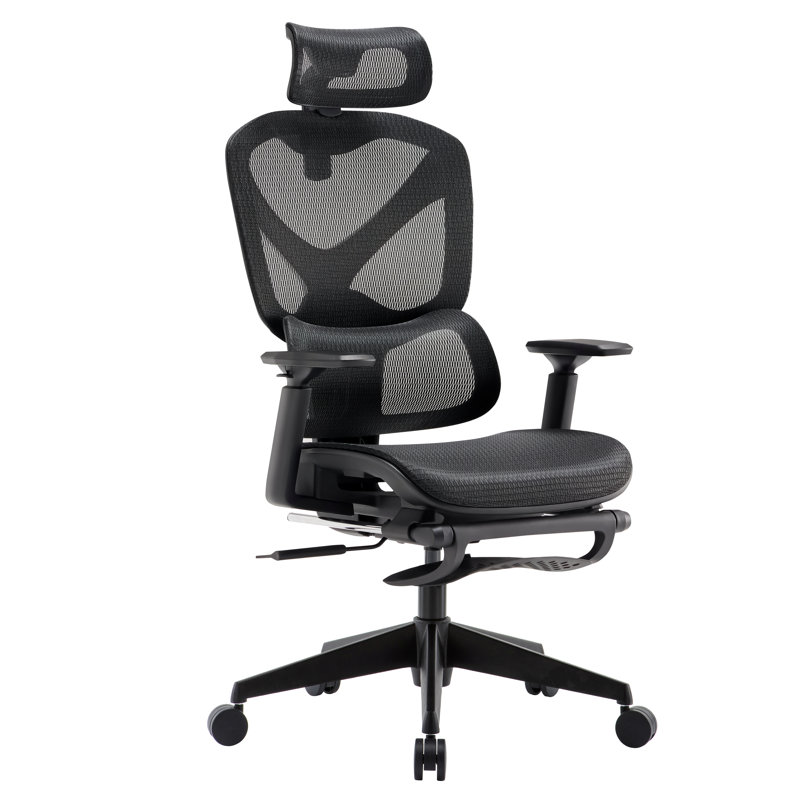 Chaise de bureau en coton Marabel