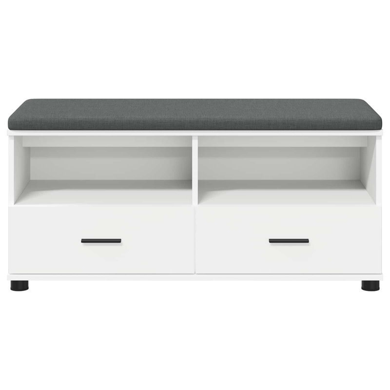 Storage Bench, White, 46cm H x 100cm W x 38cm D