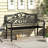 50" Porch Bench With Ergonomic Backrest & Armrests Floral Patterns Curved
