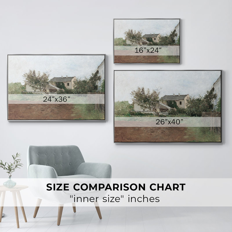 "Vintage Landscape -DCCCLxxvii" sur, Toile tendue, H 25 po x l 37 po x P 1,5 po