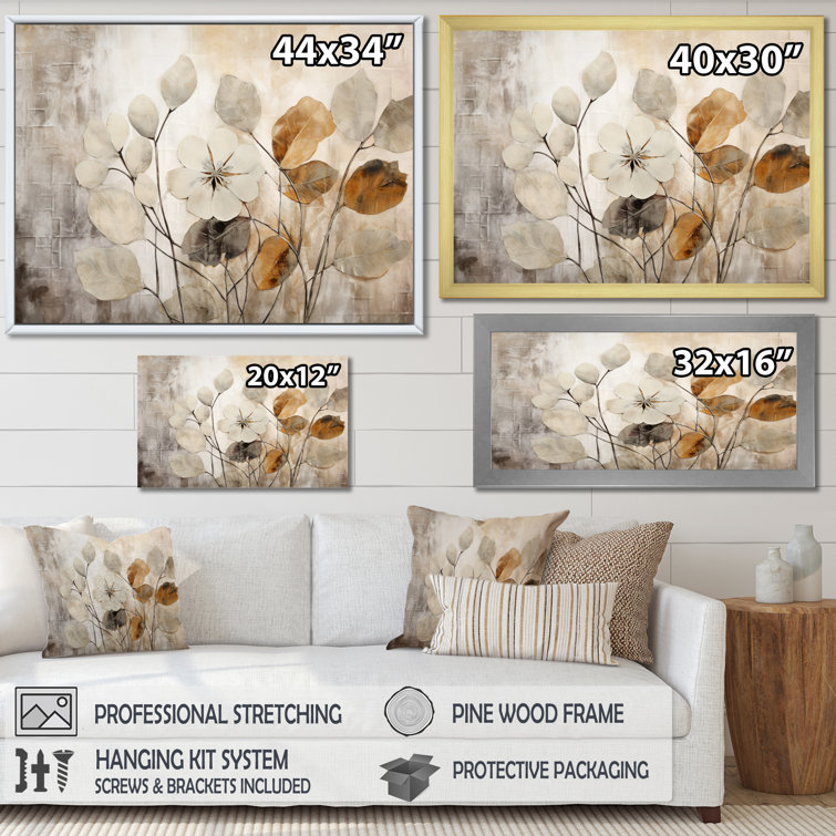 Red Barrel Studio® Beige Botanical Impressions III On Canvas Print ...