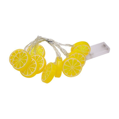 Light String LED Lemon String Lights 1 Set Of 1.5 Meters 10 Lights Party Ambient Lights Birthday Decoration Fruit Shape Battery Operated