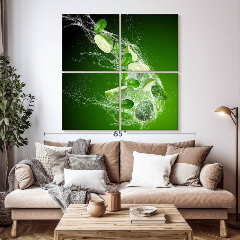 Yarlin Lime Splash, 50'' H x 50'' W