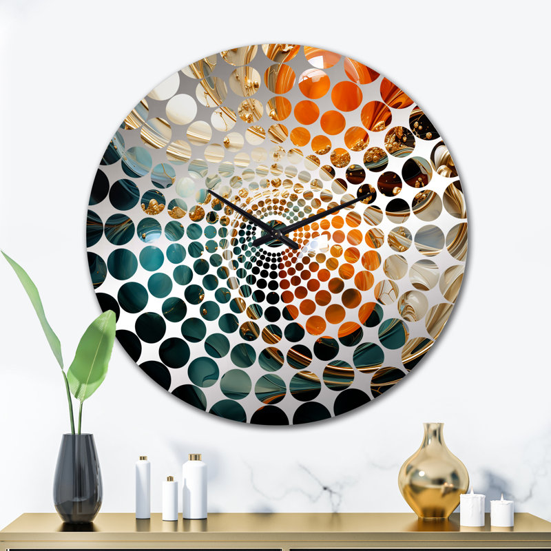 Yaakov - Horloge murale peinture abstraite, Grand