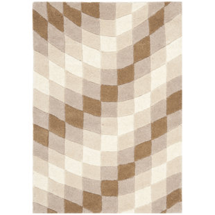 Amini Hand Tufted Wool & Viscose Pile Geometric Rug