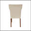 Ensemble de 2 chaises de salle à manger contemporaines rembourrées, crème, parfaites pour le confort et le style dans les salles à manger modernes