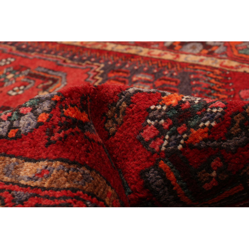 Yiesha One-of-a-Kind 3'6" X 10'3" 1990s Runner Wool Area Rug Red