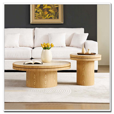 19.49 inch Round MDF Side Table