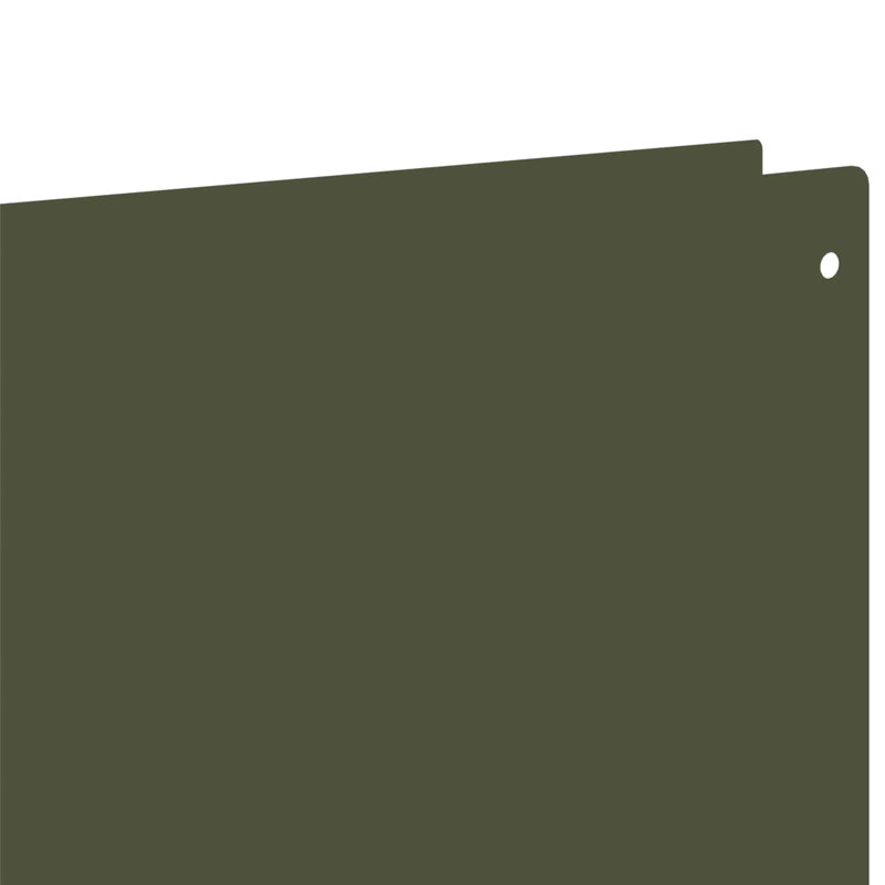 100 cm W Steel Lawn Edging Fencing with 30, 15cm H x 100cm W, Olive Green