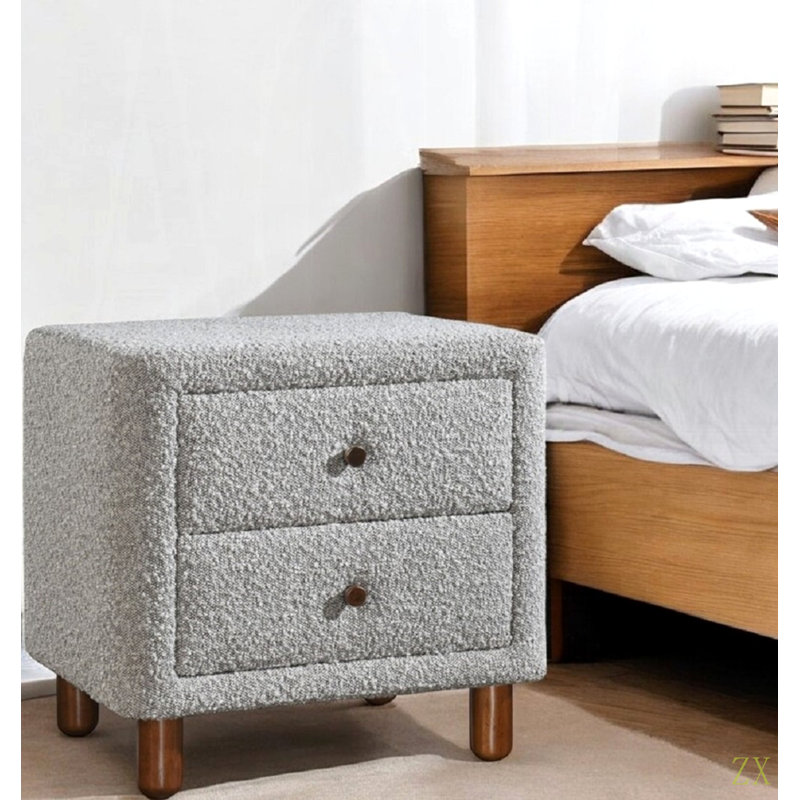 Mobilier de chambre à coucher classique avec deux tiroirs et table de chevet à deux tiroirs