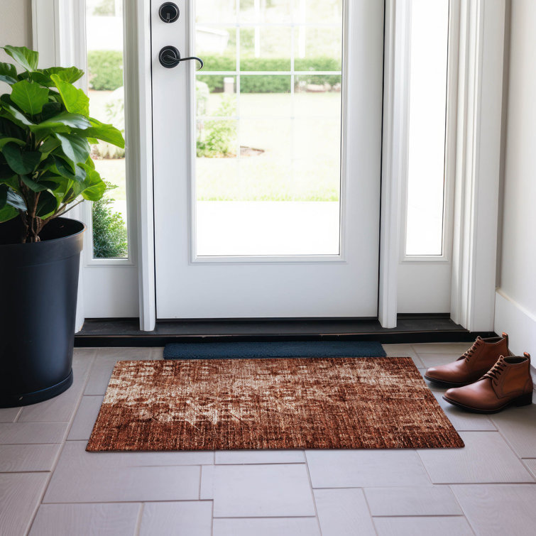 Jurnee Washable Ikat Indoor / Outdoor Rug