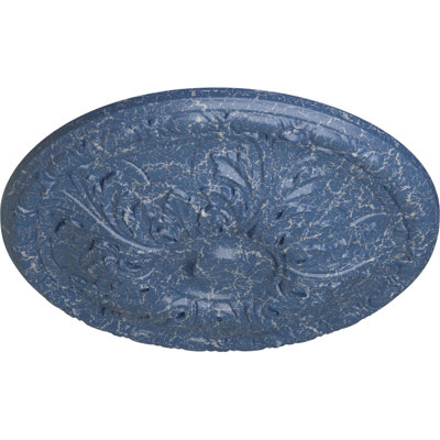 Médaillon de plafond Endurathane Granada, DE 15 3/4 po x P 5/8 po (convient aux auvents jusqu'à 4 1/4 po), fini craquelé Americana peint à la main