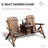 Double Adirondack Chair Loveseat,Double Wooden Adirondack Chair With Ice Bucket,Outdoor Loveseat With High Backrest