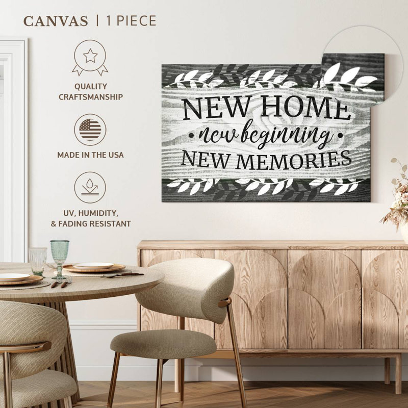 Plaque murale New Home I, H 32 po x l 48 po