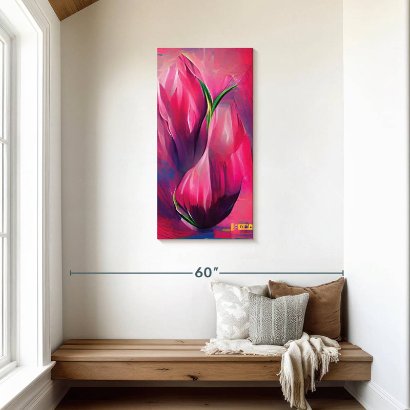 Tulipe abstraite, H 42 po x l 21 po