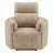 Sonny Manual Motion Glider Swivel Recliner Chair, Dark Beige Polish Microfiber