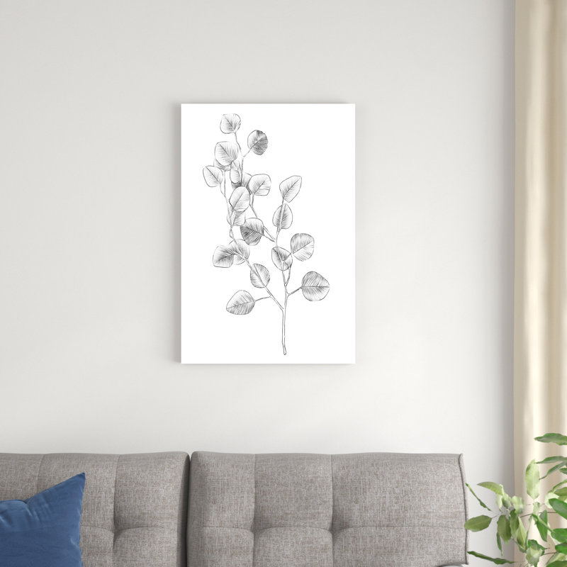 Croquis d'eucalyptus IV, H 12 po x l 8 po x P 1,25 po
