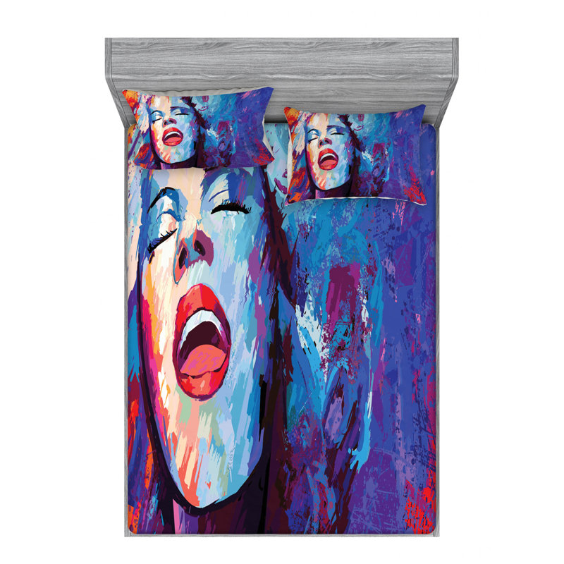 Microfiber Sheet Set, Queen Sheet Set with Fitted Sheet