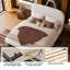 Structure de lit Boucle, structure de lit tapissier Cloud avec tête de lit, structure de lit plateforme douce avec pied de lit épaissi, coins arrondis, aucun sommier requis-988726071