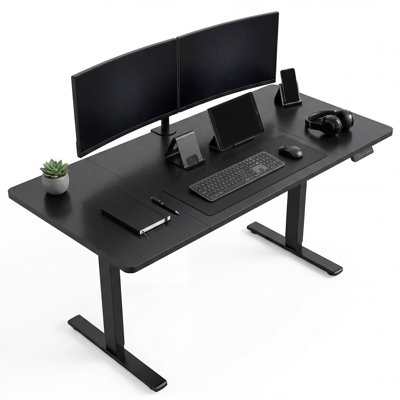 Bureau électrique debout, bureau à hauteur assise réglable, anti-collision préréglée, moteur silencieux, bureau à domicile en acier