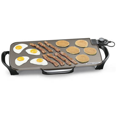 BLACK+DECKER Family-Sized Electric Griddle with Warming Tray & Drip Tray,  GD2051B 