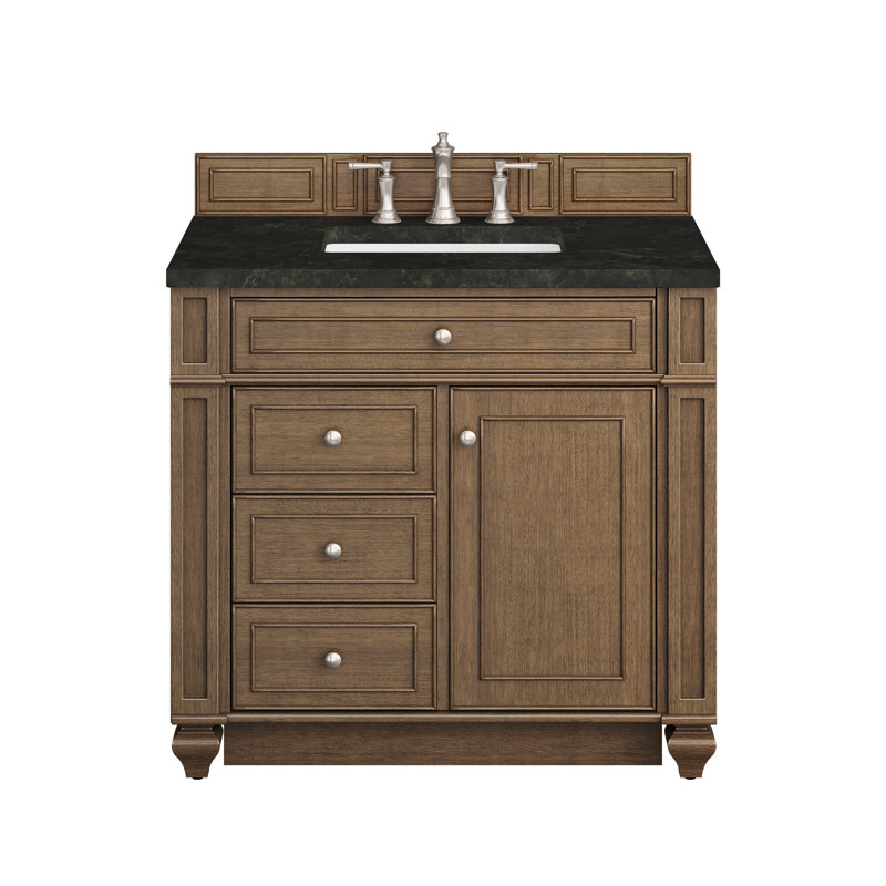 Bristol 36'' W Single Vanity, Saddle Brown, 8" Widespread, Phantome Eclos