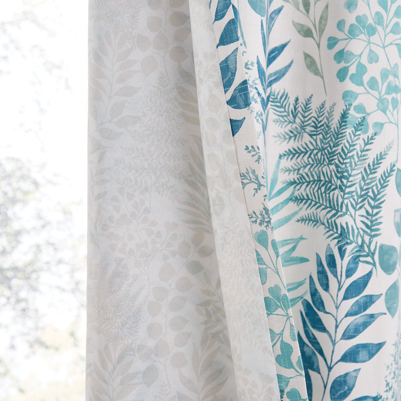 Hartwood Leaf Eyelet Curtains, Width 137 x  Drop  137cm