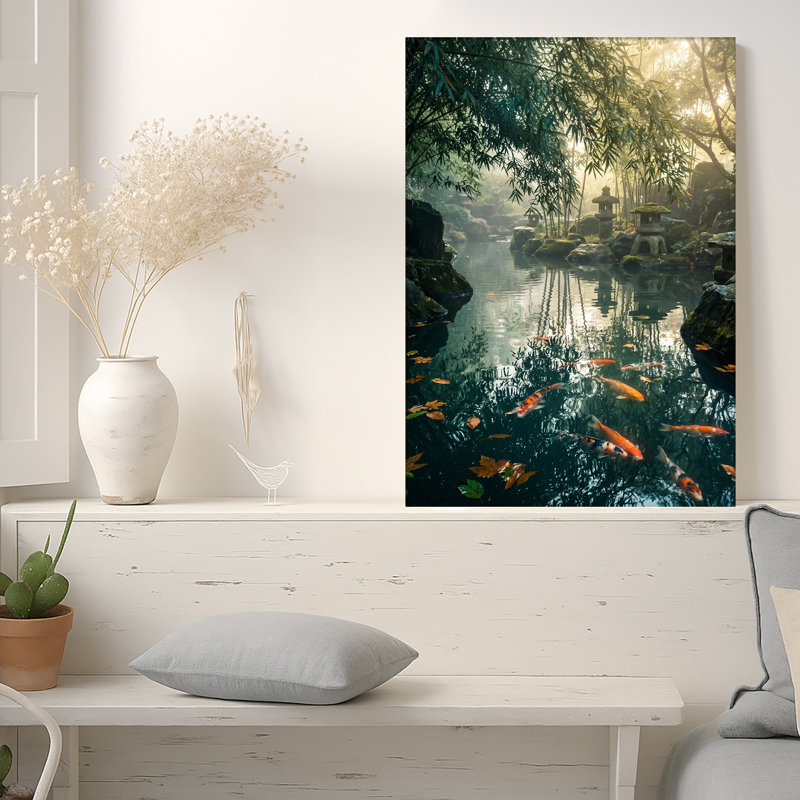 Art mural sur toile Koi, H 24 po x l 16 po